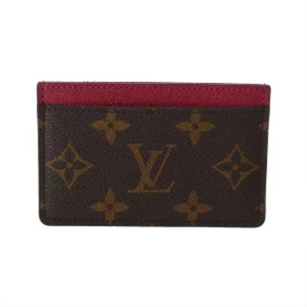 Louis Vuitton Monogram Porte Cartes Fuschia Pink Canvas Card Case